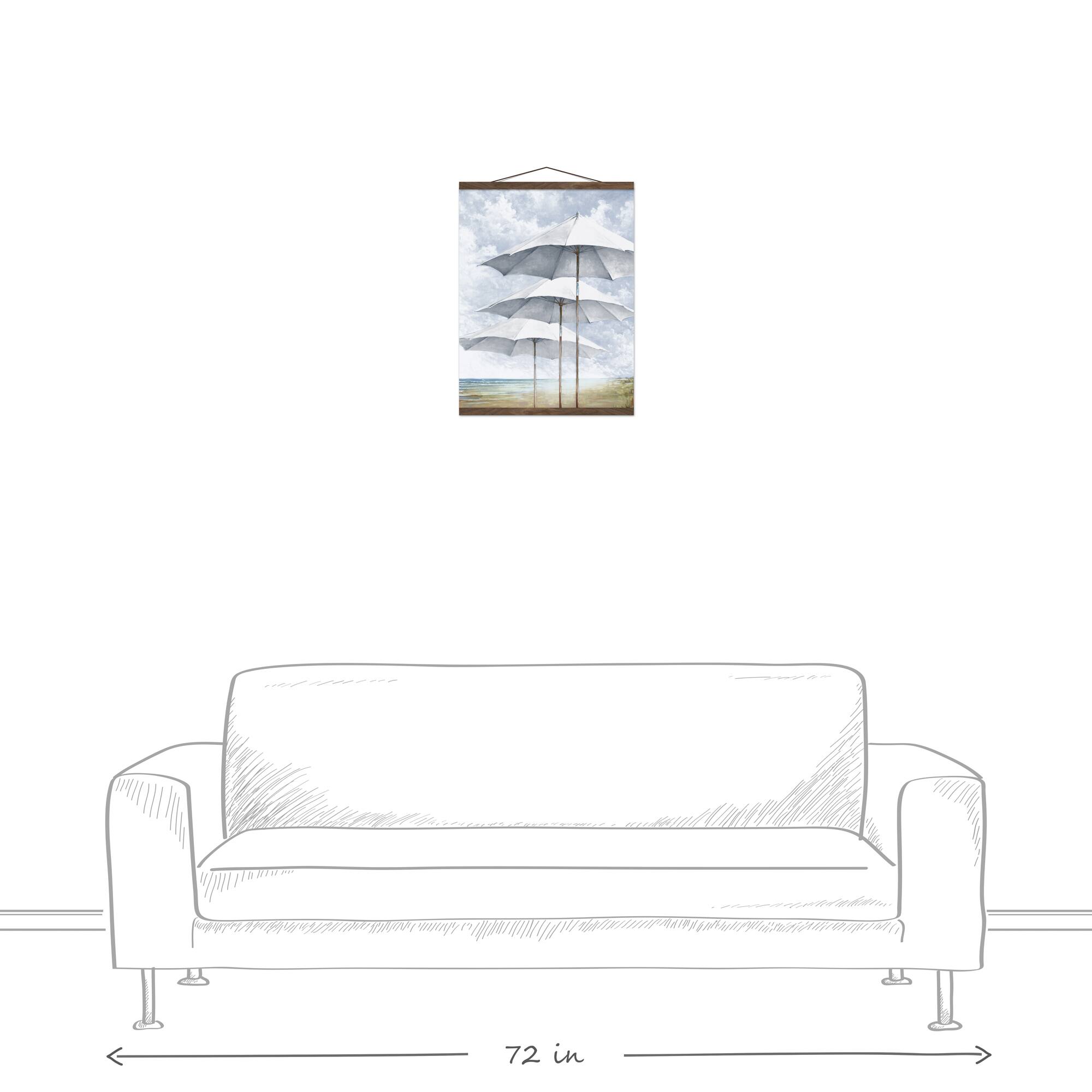 Beach Umbrellas Teak Hanging Canvas
